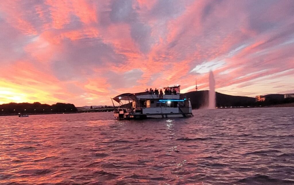 Sunset on a Hens Party Boat Cruise